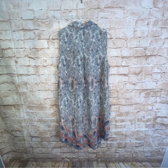 Tolani Silk Sleeveless Shirt Dress Size Medium - Picture 4 of 6